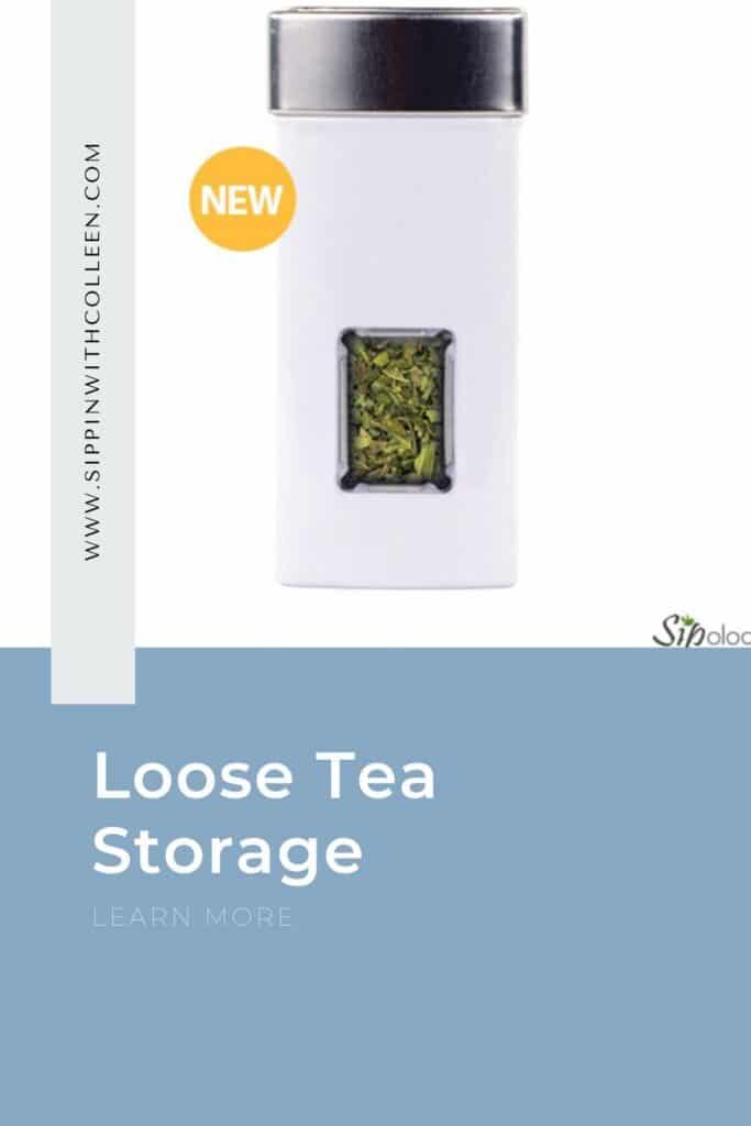 Loose Tea Storage and Organization Pinterest Image