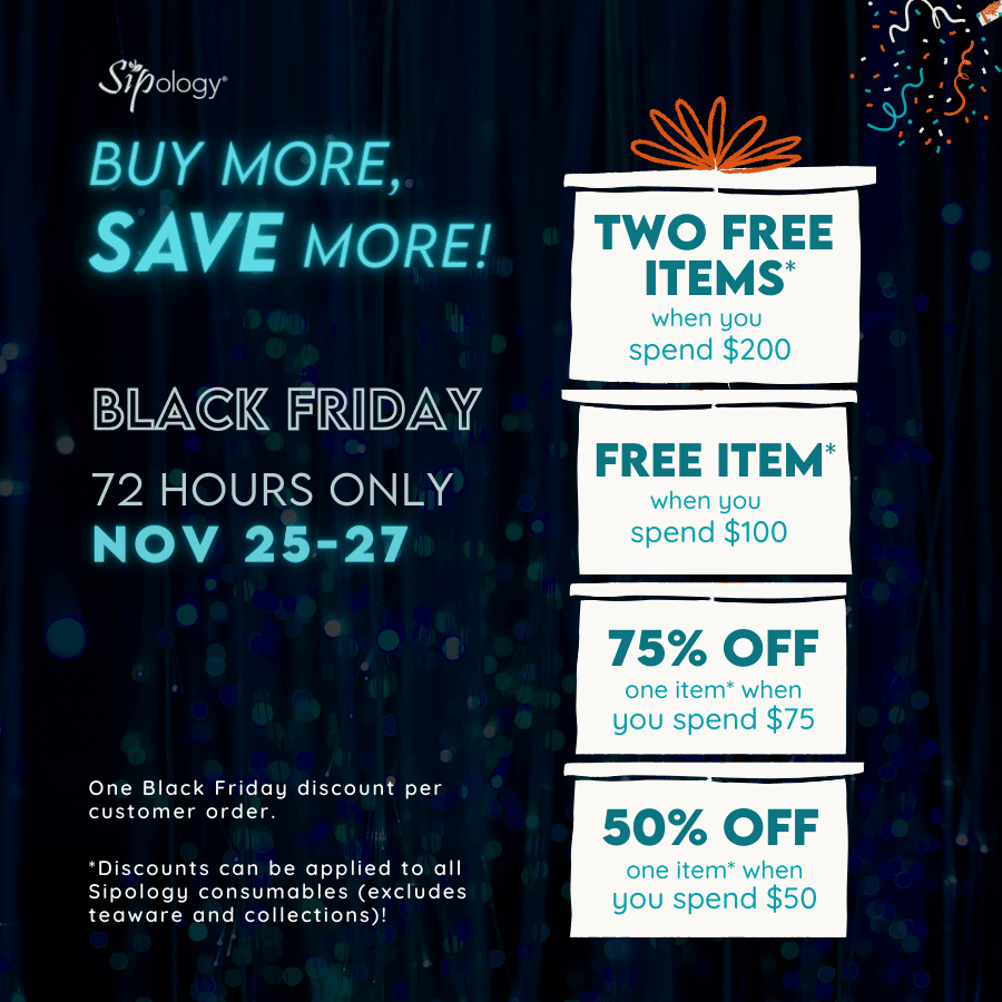 Buy more, SAVE More! Black Friday 72hours only Nov 25-27. 50% off one item when you spend $50, 75% off one item when you spend $75, Free item when you spend $100, two free items when you spend $200